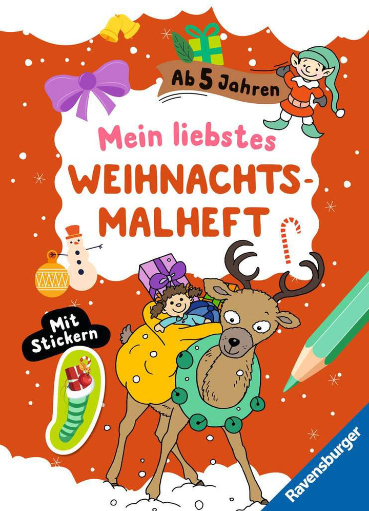 Mein liebstes Weihnachtsmalheft mit Stickern ab 5