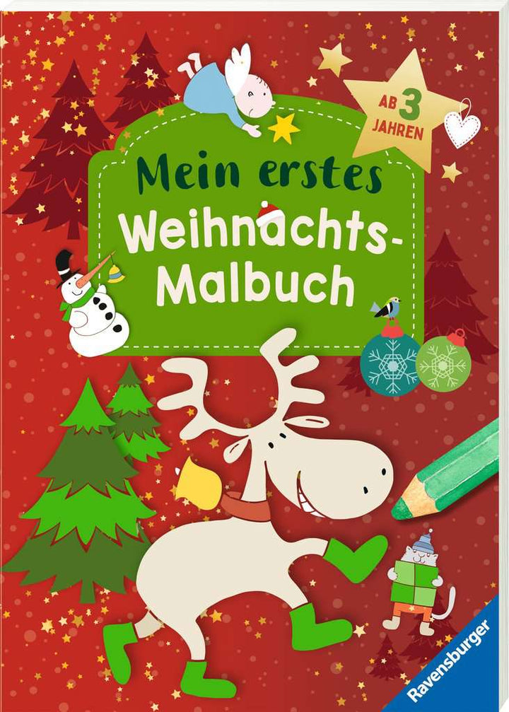 Ravensburger Weihnachtsmalbuch - 48 Ausmalbilder für Kinder ab 3 Jahren - mit gestalteter Widmung