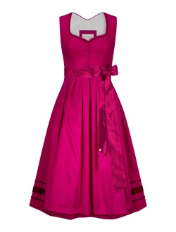 Dirndl Marie mit abnehmbarem Flügelarm in fuchsia von Alpenherz