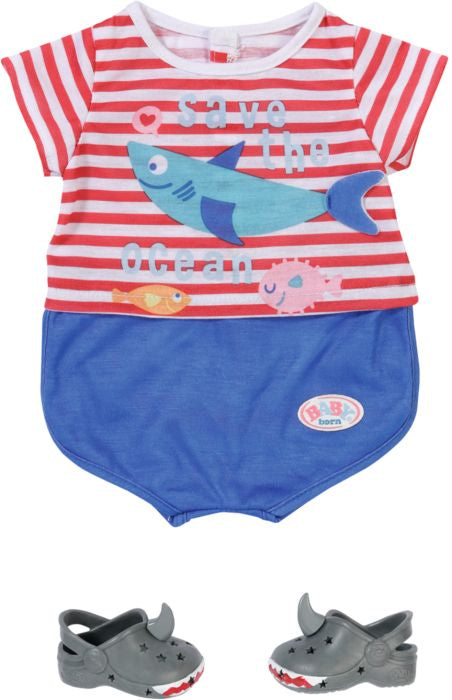 BABY born Bath Pyjamas & Clogs blau 43cm