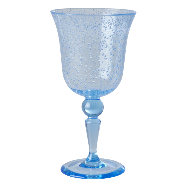 Acrylic Wine Glass in Bubble Design - Mint - 360 ml