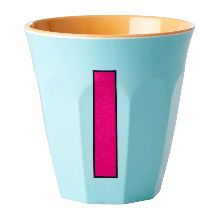 Melamine Cup with the Letter I - Mint - Medium - 250 ml