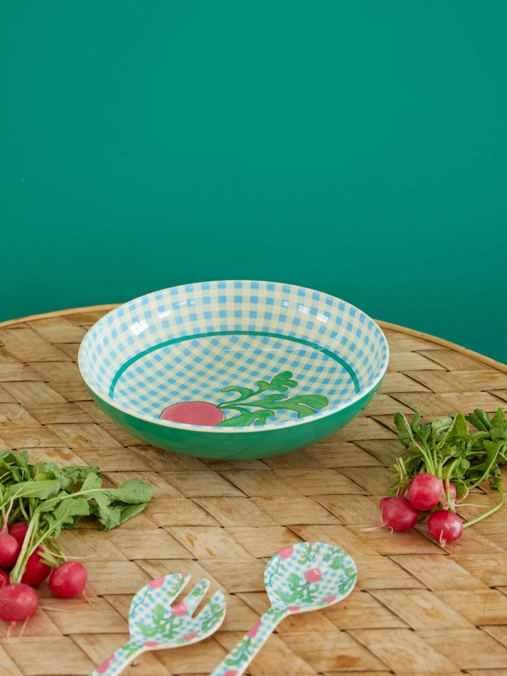 Melamine Salad Bowl with Ravishing Radish Print - 2,5 L