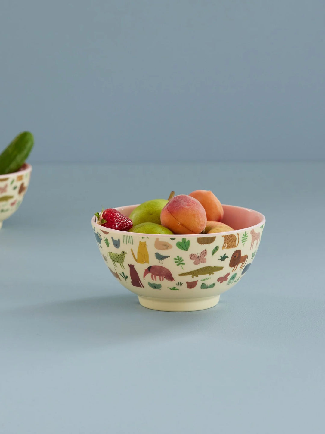 Melamine Bowl with Pink Sweet Jungle Print- Medium - 700 ml