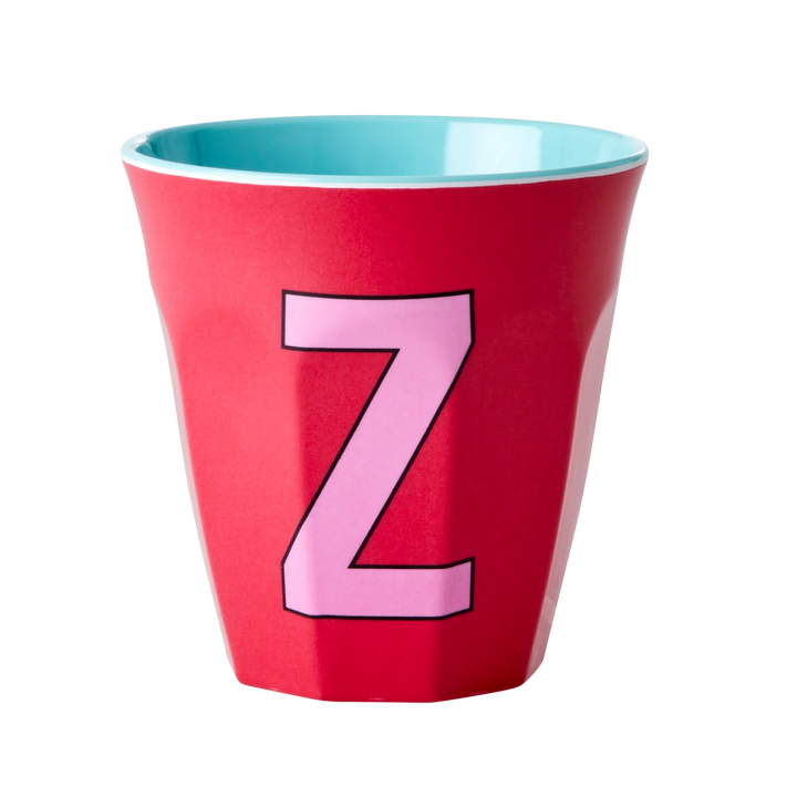 Melamine Cup with the Letter Z - Red Kiss - Medium - 250 ml