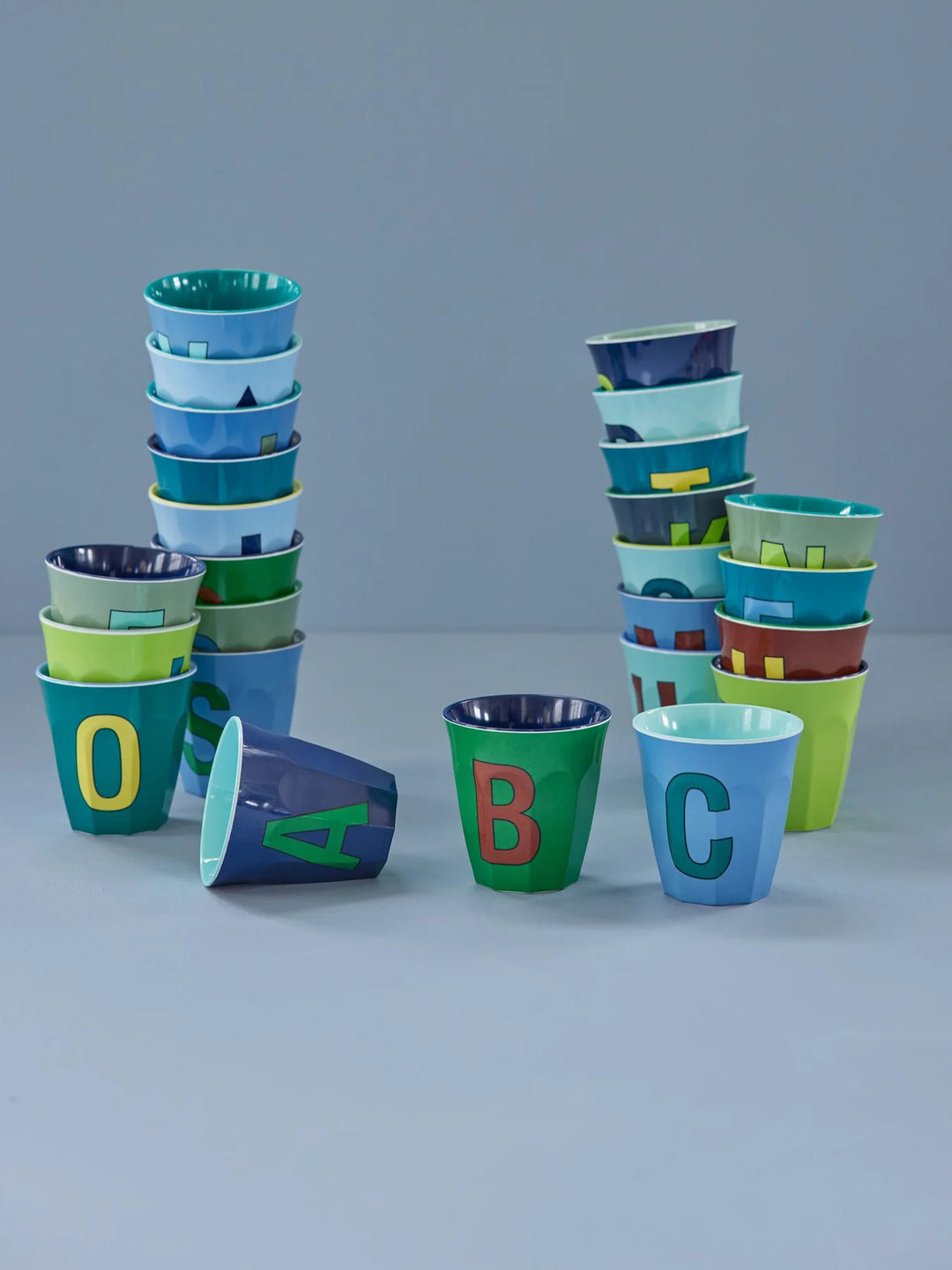 Melamine Cup with the Letter P - Khaki - Medium - 250 ml