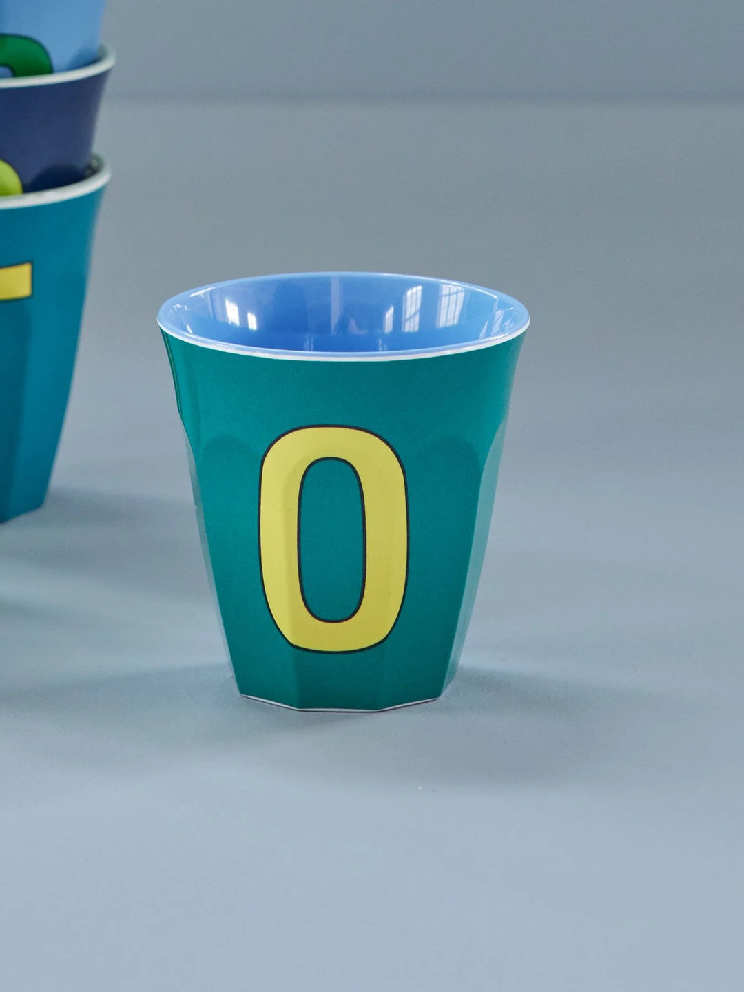 Melamine Cup with the Letter O - Green - Medium - 250 ml