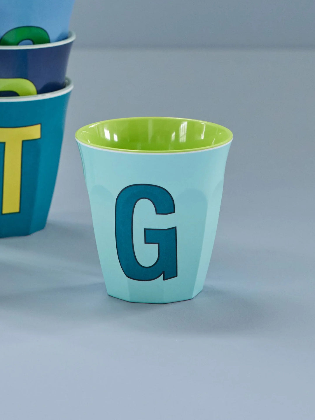 Melamine Cup with the Letter G - Mint - Medium - 250 ml