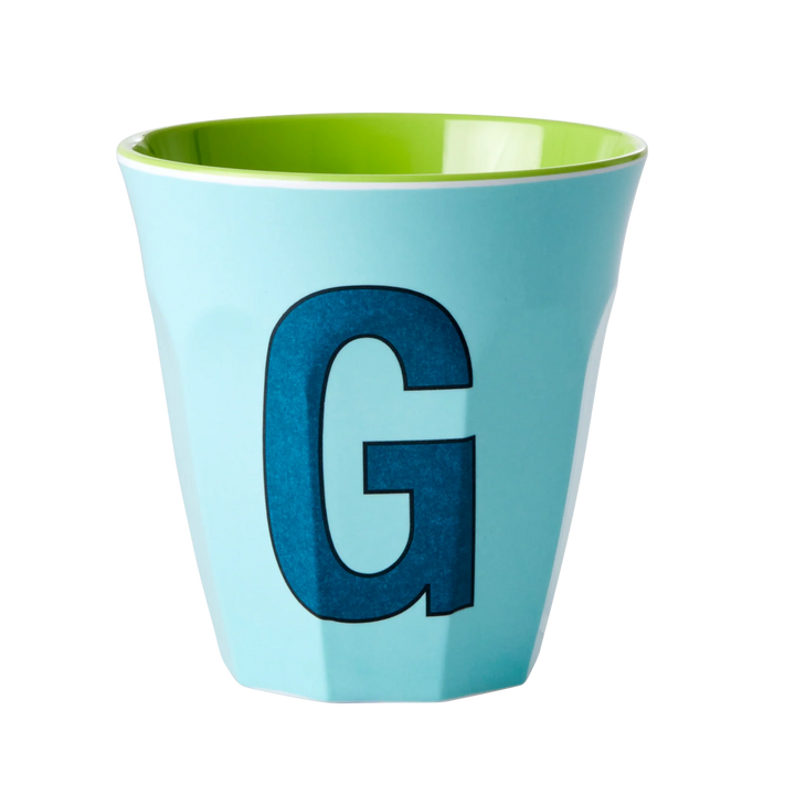 Melamine Cup with the Letter G - Mint - Medium - 250 ml