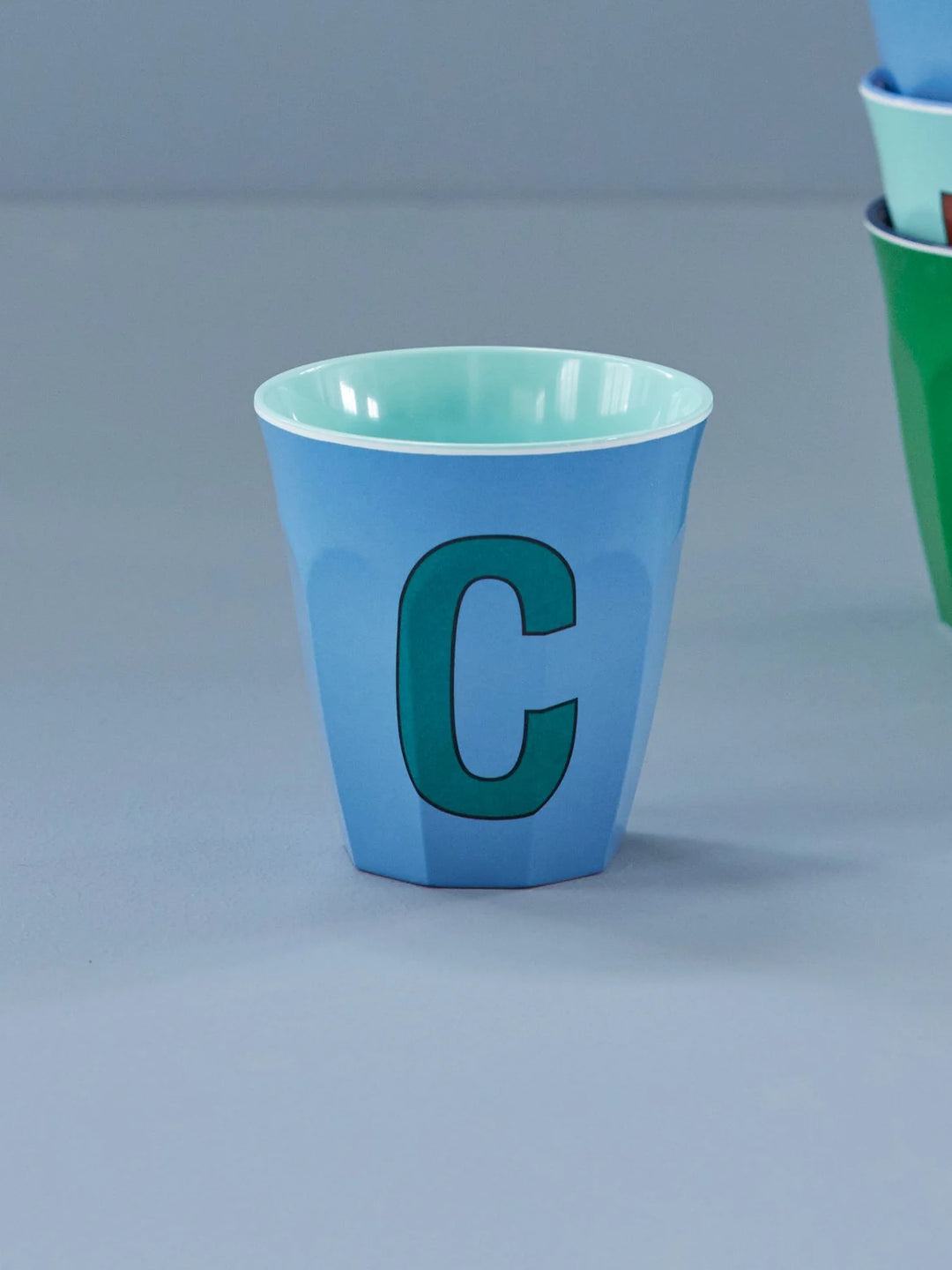 Melamine Cup with the Letter C - New Dusty Blue - Medium - 250 ml