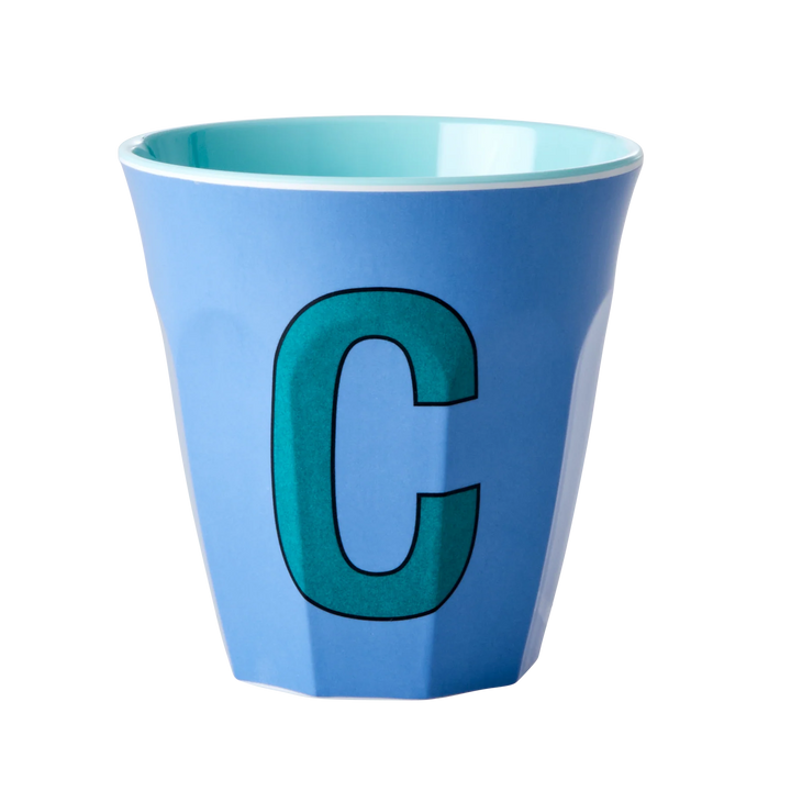 Melamine Cup with the Letter C - New Dusty Blue - Medium - 250 ml