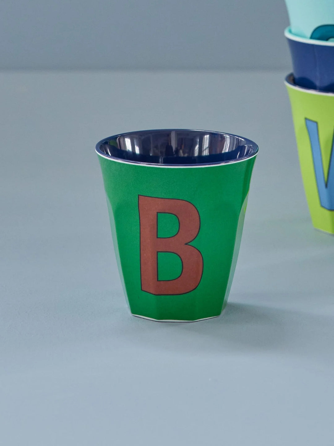 Melamine Cup with the Letter B - Forest Green - Medium - 250 ml