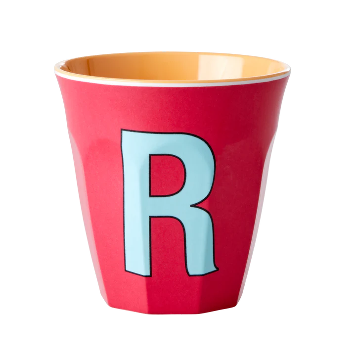 Melamine Cup with the Letter R - Red Kiss - Medium - 250 ml