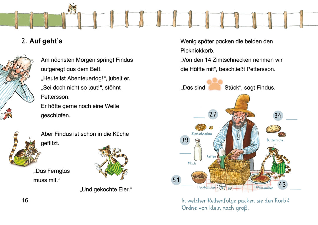 Pettersson und Findus. Findus erlebt ein Abenteuer