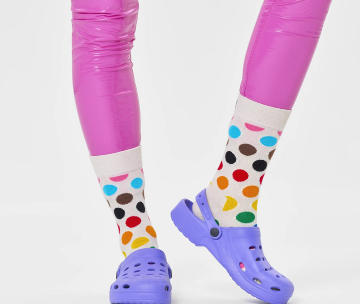 Pride Dot Sock - White - 1000 - 36-40