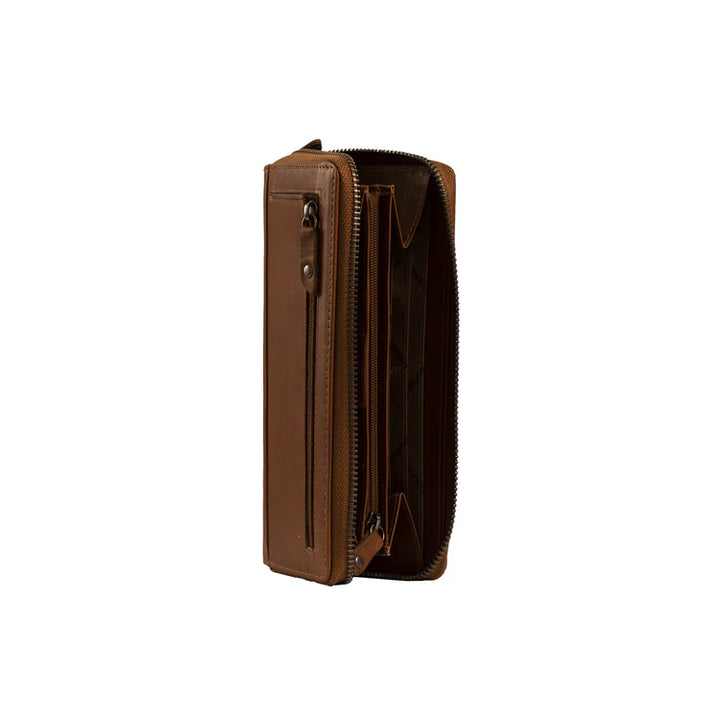 Wallet zipper  Cognac