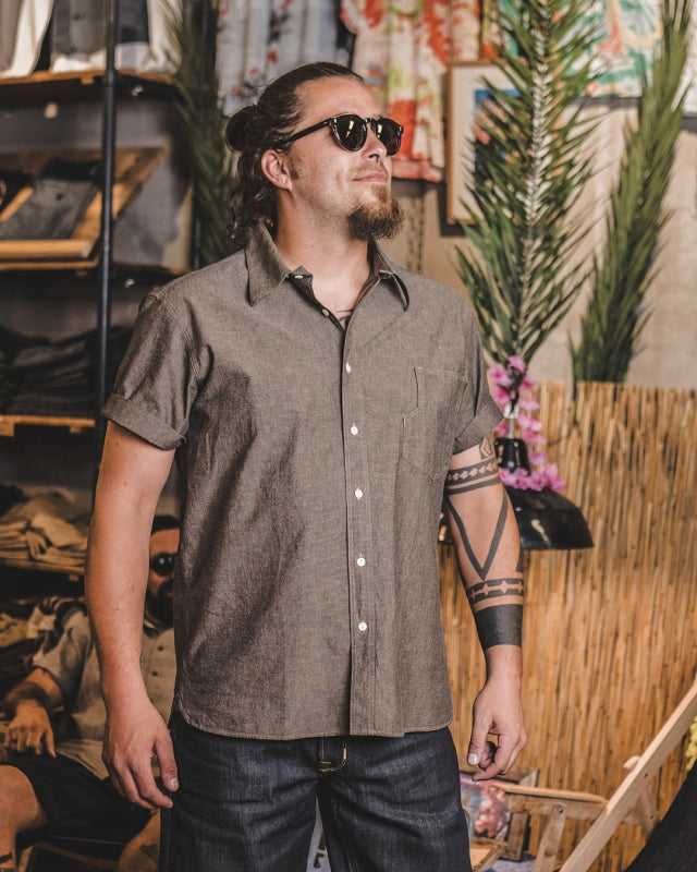 1937 Roamer Shirt Short sleeve charcoal grey