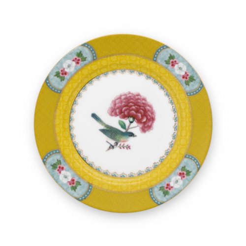 Plate Blushing Birds Yellow 17cm