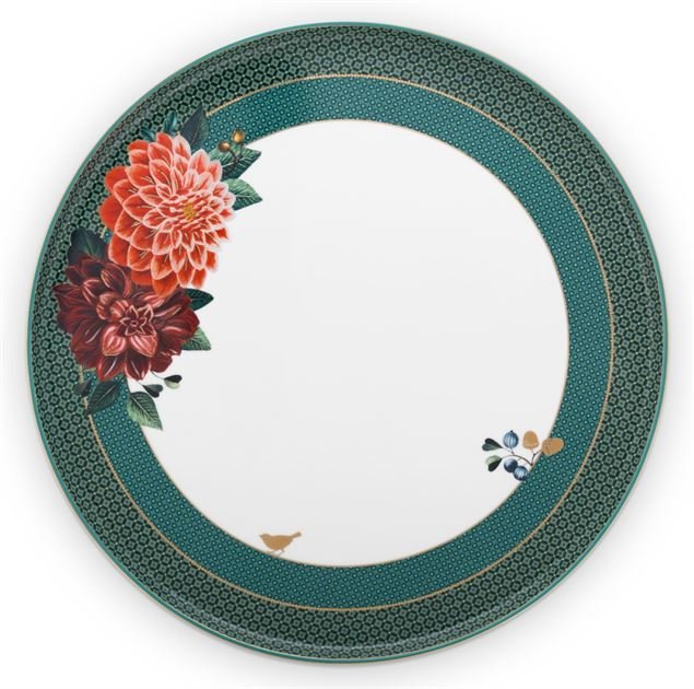 Cake Tray Winter Wonderland Big Flower Green 30.5cm