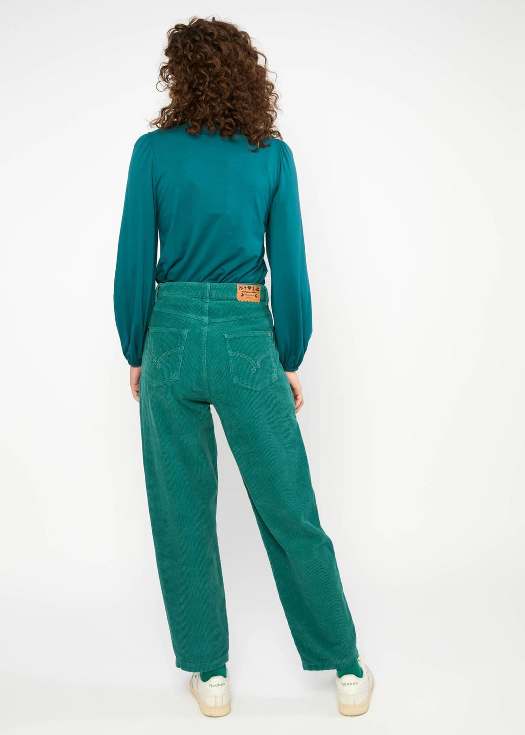 High Waist Olotte atlantic teal corduroy