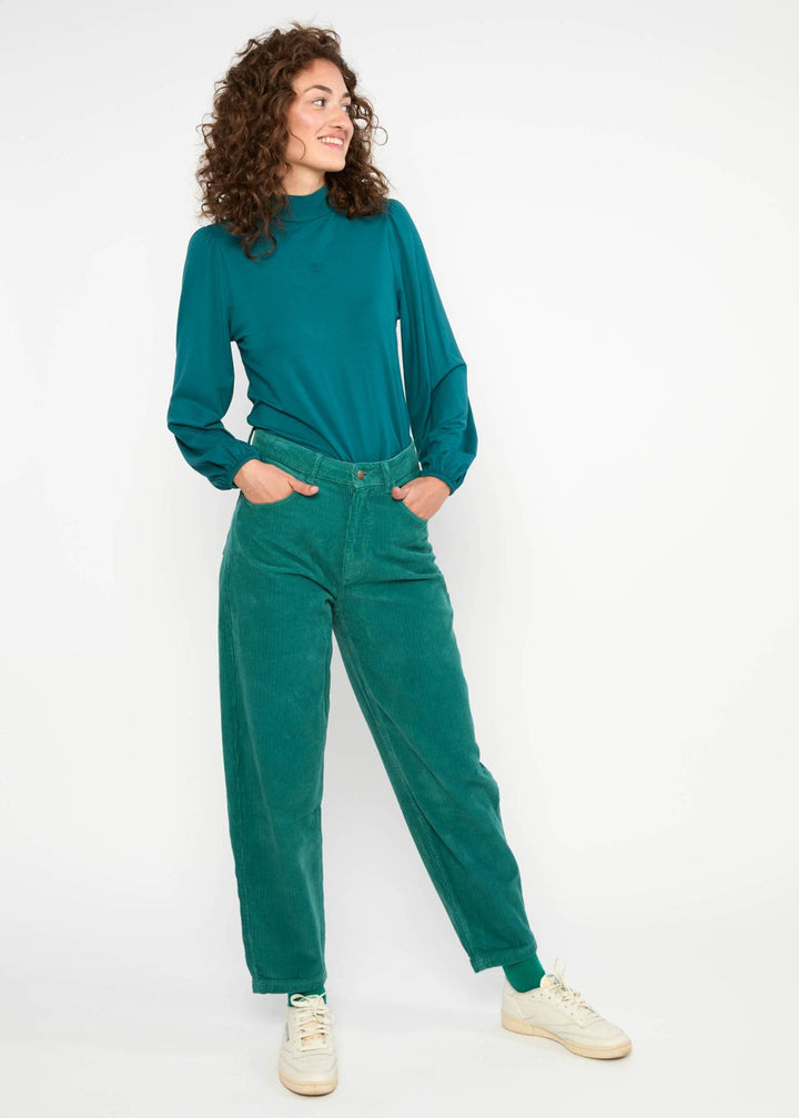 High Waist Olotte atlantic teal corduroy