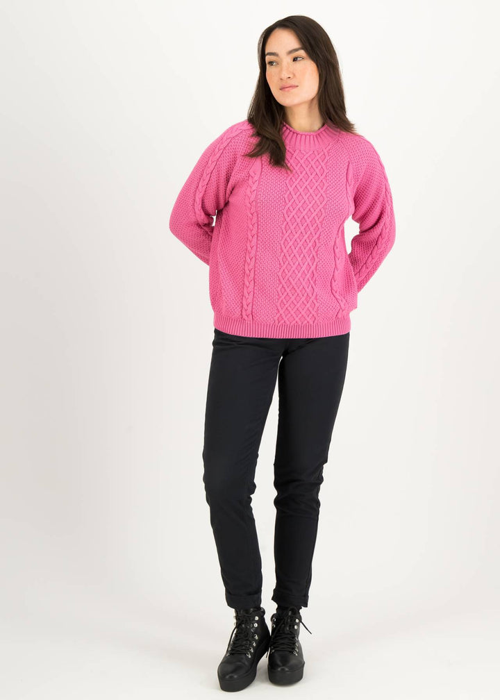 hurly burly Knit Knot on fire pink L