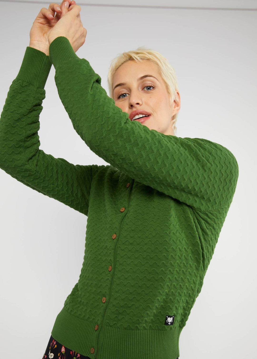 Save the Brave mushroom green knit