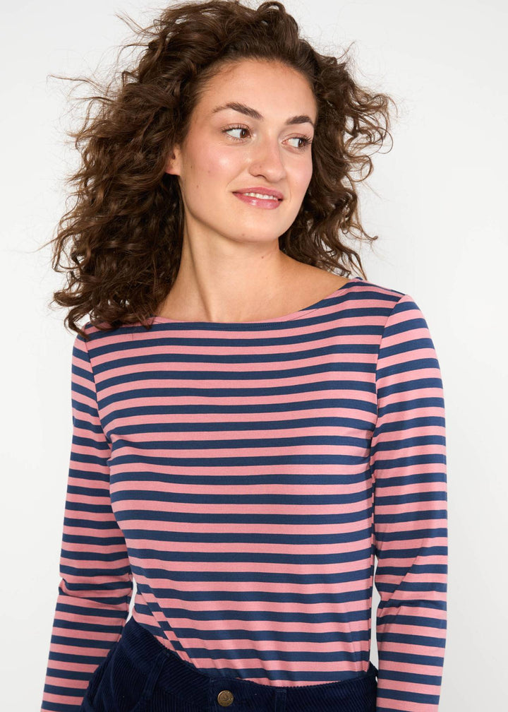 Sweet Sailorette dusty blue stripe