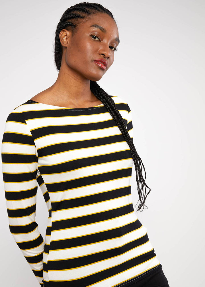 Sweet Sailorette golden rockabilly stripe