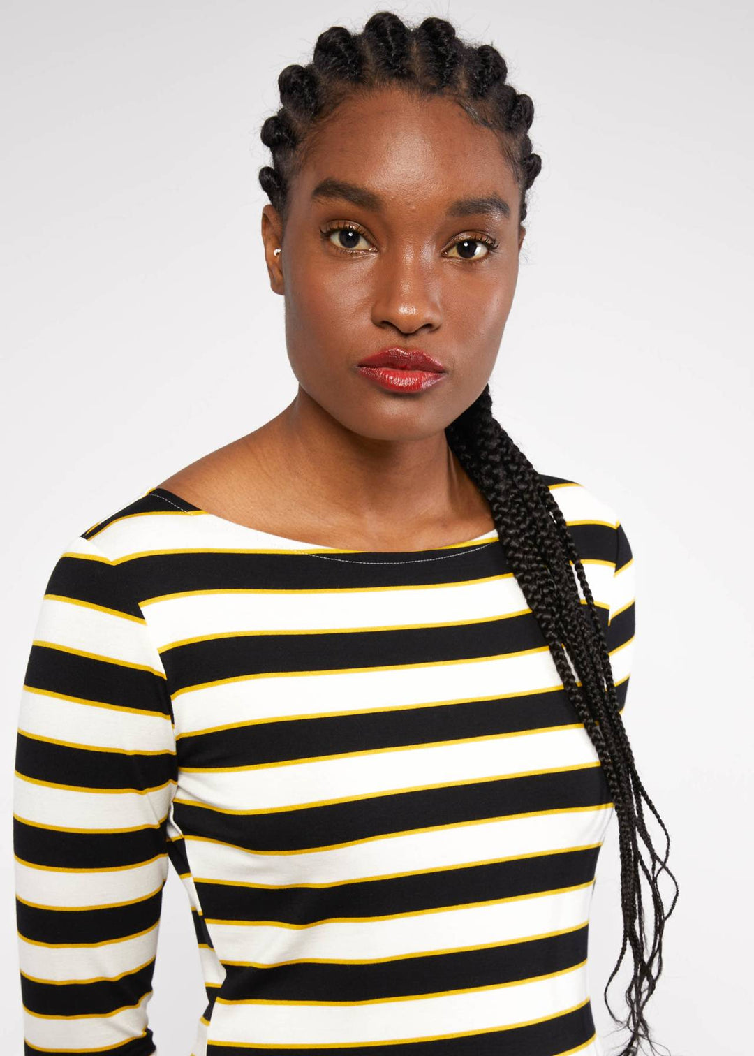 Sweet Sailorette golden rockabilly stripe