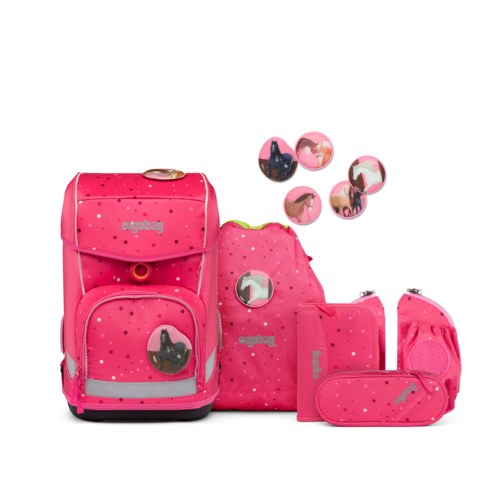 Ergobag cubo light Schulranzen Set Urlaub auf dem ReitBärhof