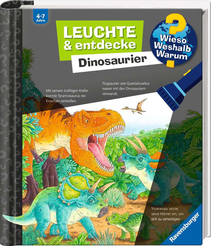 Wieso? Weshalb? Warum? Leuchte und entdecke: Dinosaurier (Taschenlampen-Buch mit Folien und Klappen)