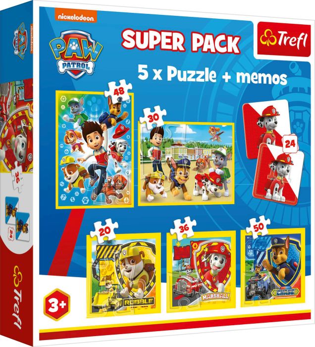 5 in 1 Puzzle + Memo – Paw Patrol