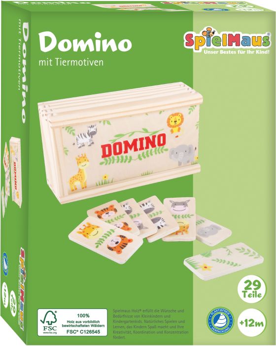 SMH Domino mit Tiermotiven, 28 Teile
