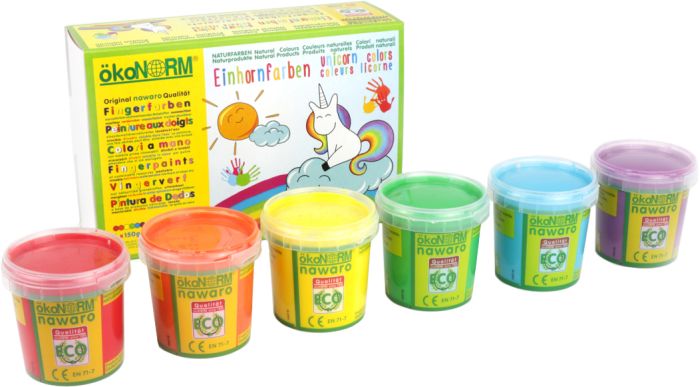 Fingerfarben 6er Set Einhorn Nawaro