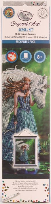 Crystal Art Scroll Einhorn 35x45 cm