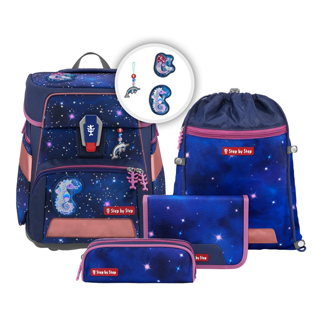 SPACE REFLECT Schulranzen-Set "Star Seahorse Zoe", 5-teilig