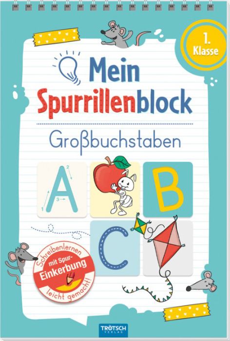 Spurrillenblock Großbuchstaben