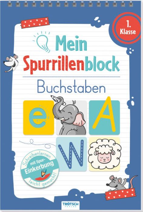 Spurrillenblock Buchstaben