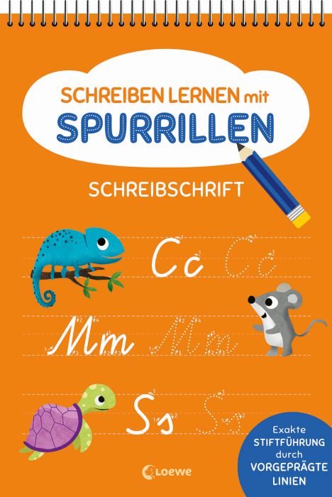 Schreiben lernen mit Spurrillen - Schreibschrift