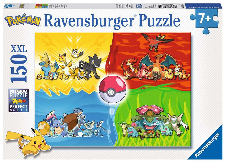 Ravensburger Kinderpuzzle 10035 - Pokémon Typen -  150 Teile XXL Pokémon Puzzle für Kinder ab 7 Jahren