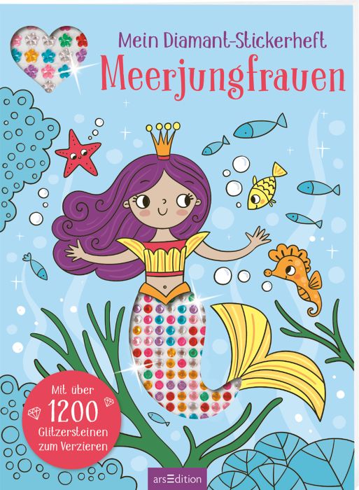 Diamant-Sticker: Meerjungfrau