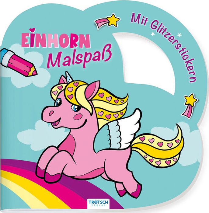 Stickermalbuch Einhorn Malspaß