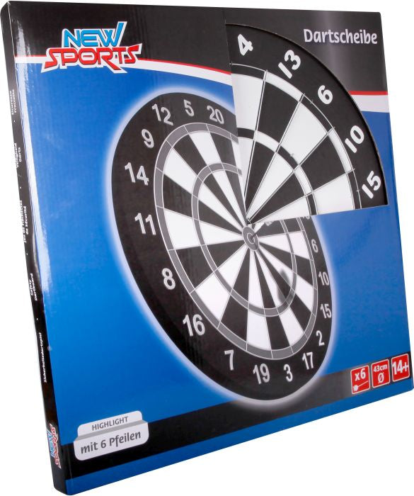 NSP Kork Dartboard inkl. 6 Pfeilen