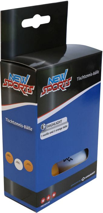 NSP TT Bälle 6St., 3Stern, auf Karte