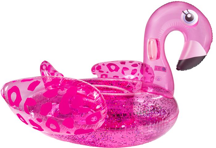 Reittier Flamingo transp. mit Giltter