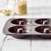 Easy Baking, Donut-Blech, für 6 Stück, Ø 9 cm, 35 x 21,5 cm, Höhe 3 cm, für 6 Stück, mit Marken- Antihaftbeschichtung, mit Rezept