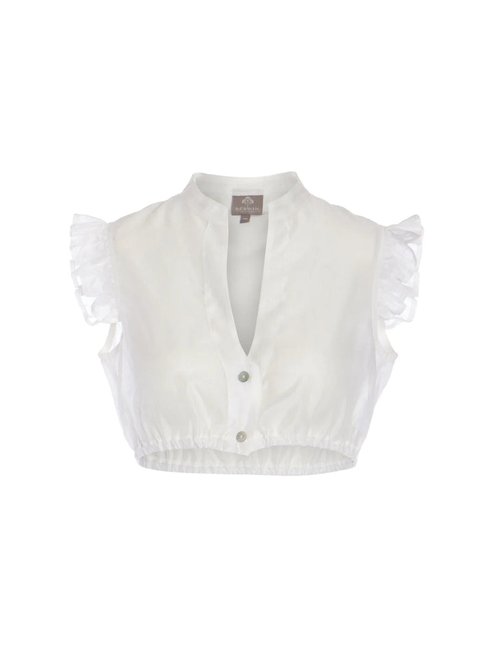 Dirndlbluse aus Organza weiß