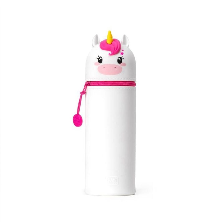 KAWAII  2-IN-1 SOFT SILICONE PENCIL CASE - UNICORN