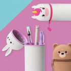 KAWAII  2-IN-1 SOFT SILICONE PENCIL CASE - UNICORN